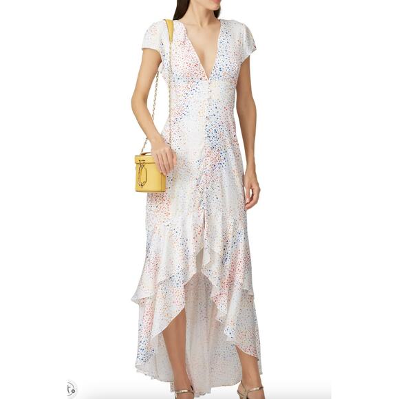 Hutch Multi Heart Maxi V Neck Dress SZ 8